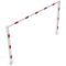 Height restriction barriers | stationary | fixed, 100 x 100 mm, to be fixed by plugs | total width: 4000 mm | clear height: approx. 2300 mm